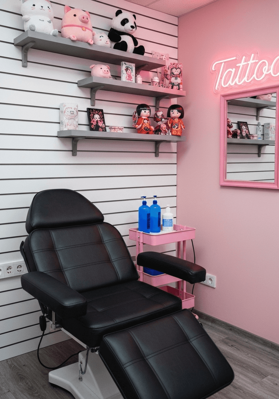 Tattoo station at Lovely Lash Shop